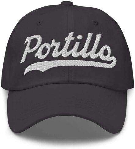 Portillo قبعة Portillo قبعة بيسبول شخصية مخصصة اسم العائلة اسم العائلة أغطية الرأس اللقب قبعة هدية للجنسين قابل للتعديل in Kuwait