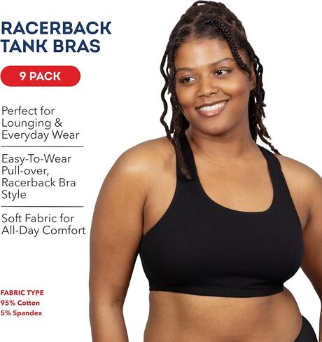 Fruit of the Loom Women's Cotton Tank Bra for Women - Ultimate Comfort & Breathable Fit in Kuwait