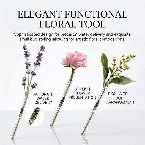 3-Piece Wearable Flower Brooch Holder Set - Metal Mini Vase Lapel Pins with Center Hole Design for Fresh Dried Flowers, DIY Floral Boutonniere Clips for Men Suit, Women Coat Accent in Saudi Arabia