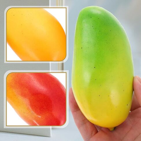 Garneck Artificial Mangoes: 3 Pcs Realistic Fake Fruit Foam Mango Models for Home Kitchen Table Decor Restaurant Display Photography Props in Saudi Arabia