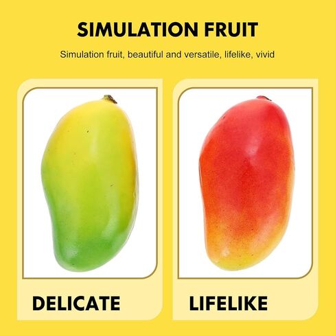 Garneck Artificial Mangoes: 3 Pcs Realistic Fake Fruit Foam Mango Models for Home Kitchen Table Decor Restaurant Display Photography Props in Saudi Arabia