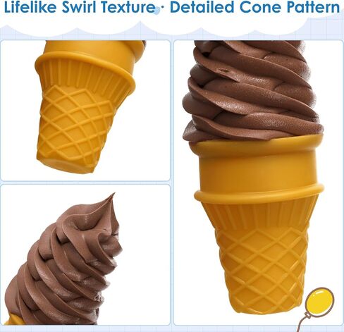 Youeon 6 Pcs Artificial Ice Cream Cones, Simulated Ice Cream Model Set, Lifelike Fake Display Props for Home Decor, Kitchen, Cabinet, Shop, Showcase, Party, Photography in Kuwait