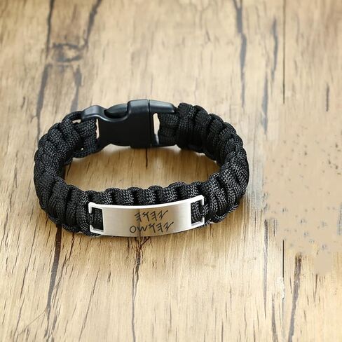 Men's Yahuah Braided Survival Rope Cuff Bracelets Hebrew Name Bracelets Yahuah Yahshua YHWH In Paleo Hebrew Bangle Paleo Hebrew Jewelry for Him in Saudi Arabia
