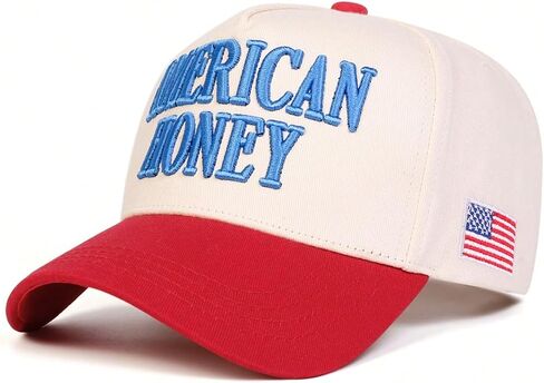 Women American Honey Trucker Hat Embroidered Flag Baseball Cap Casual Mesh Hat Travel Beach Festival Outdoor Street in Kuwait