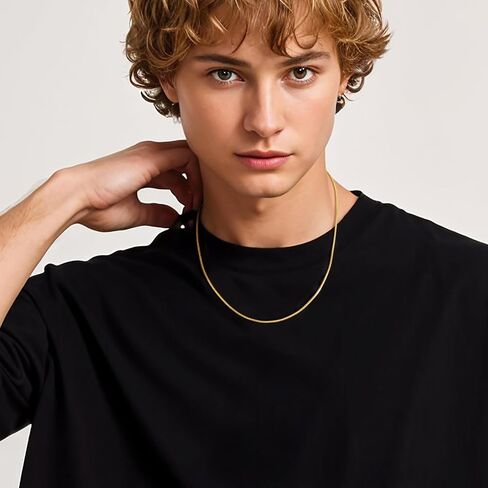 Gold Necklace for Women 14K Gold Necklaces for Women Snake Necklace for Womens Chain for Men Noticeable With Flawless Surface Herringbone Necklaces for Womens in Saudi Arabia