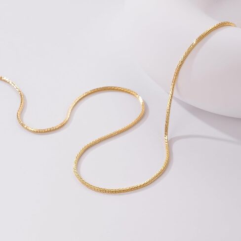 Gold Necklace for Women 14K Gold Necklaces for Women Snake Necklace for Womens Chain for Men Noticeable With Flawless Surface Herringbone Necklaces for Womens in Saudi Arabia