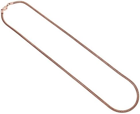 100% Oxidized Copper Chain Necklace Pure Copper Wheat Chain Handmade Jewelry in Saudi Arabia