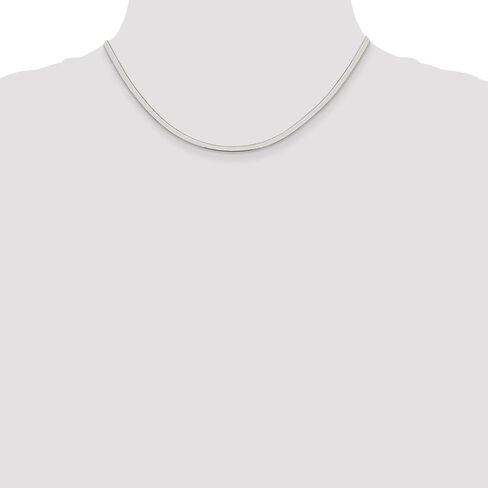 قلادة سلسلة متعرجة من الفضة الإسترليني من شؤون المجوهرات، 4.5 ملم in Kuwait