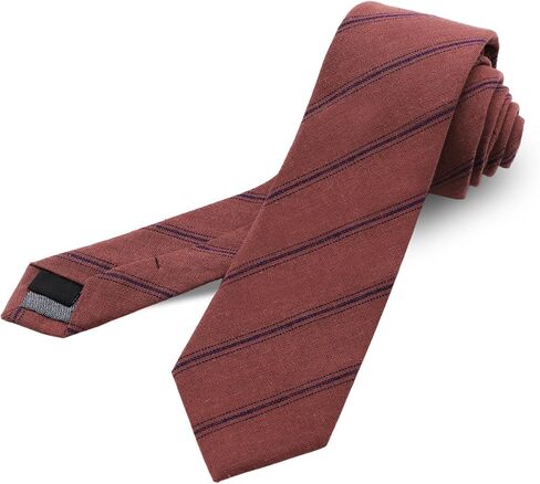 Ties for Men, Striped Mens Tie Cotton Men's Necktie 2.56'' Skinny Ties for Shirt Suit Business Wedding Graduation in Saudi Arabia
