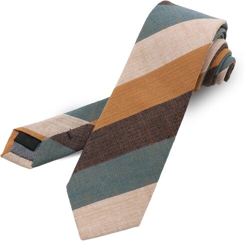 Ties for Men, Striped Mens Tie Cotton Men's Necktie 2.56'' Skinny Ties for Shirt Suit Business Wedding Graduation in Saudi Arabia