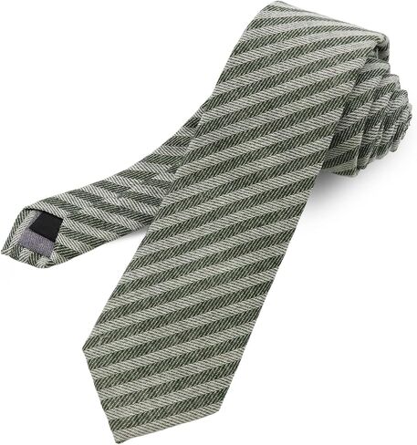 Ties for Men, Striped Mens Tie Cotton Men's Necktie 2.56'' Skinny Ties for Shirt Suit Business Wedding Graduation in Saudi Arabia