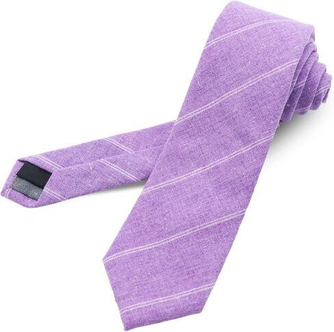 Ties for Men, Striped Mens Tie Cotton Men's Necktie 2.56'' Skinny Ties for Shirt Suit Business Wedding Graduation in Saudi Arabia