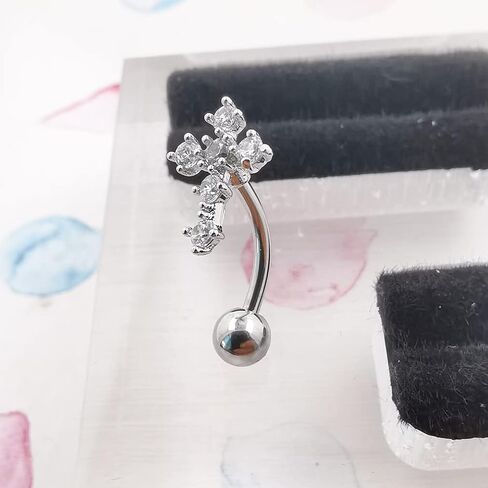 16G Eyebrow Ring 316L Stainless Steel Gold Cross CZ Tragus Cartilage Earring Stud Belly Lip Piercing Body Jewelry in Saudi Arabia