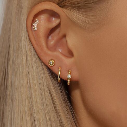 16G الفولاذ المقاوم للصدأ تشيكوسلوفاكيا Labret مونرو الشفاه خواتم محارة اللولب الزنمة الغضروف أقراط مسطحة الظهر ترصيع هيبوالرجينيك هيئة ثقب المجوهرات 8 مللي متر in Kuwait