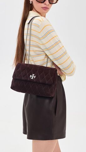 حقيبة كتف نسائية من Tory Burch Kira Quilt Suede in Kuwait