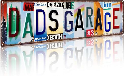 Crazysign Dad Gifts Vintage Dad's Garage Tin Signs Street Signs for Home Man Cave Garage Worlshop ديكور 16 × 4 بوصة (26036) in Kuwait