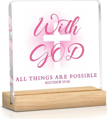 Pink Desk Accessories Office Decor for Women Cute Girly Positive Affirmations Sign Motivational Tabletop Accent Room Decoration Decorative Signs in Saudi Arabia
