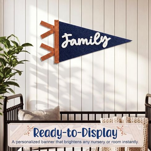 Boao Personalized Felt Name Banner Flag with DIY Alphabet Letters Custom Felt Name Pennant Vintage Flag Sign for Nursery Classroom Dorm Playroom Bedroom Decor in Kuwait