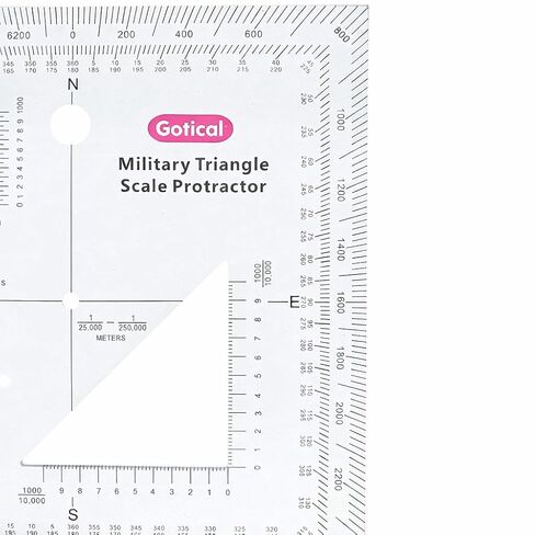 Gotical Military UTM/MGRS Coordinate Scale Map Reading and Land Navigation Topographical Map Scale, Protractor and Grid Coordinate Reader Pairs in Kuwait