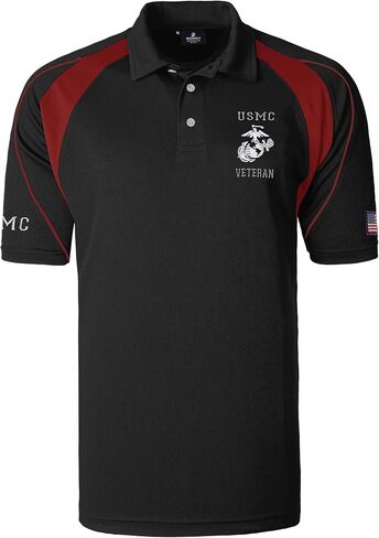 Malham USA Official USMC Veteran Polo Shirt for Men - Licensed Marine Corps Apparel, High-Performance in Saudi Arabia