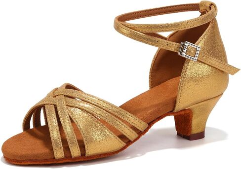 Girl's Latin Dance Shoes Low Heel Professional Performance Salsa Bachata Ballroom Dance Shoes,Model EM-930-XGG in Saudi Arabia