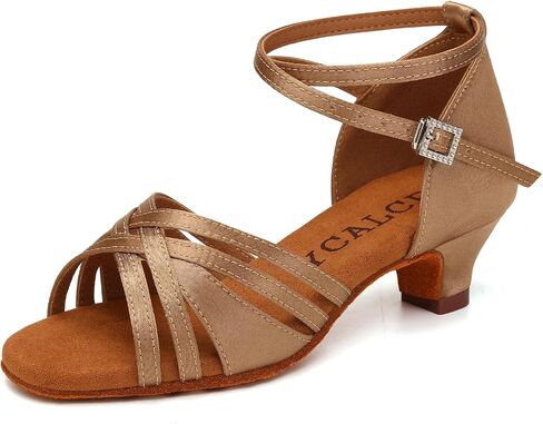 Girl's Latin Dance Shoes Low Heel Professional Performance Salsa Bachata Ballroom Dance Shoes,Model EM-930-XGG in Saudi Arabia