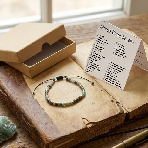 Miscarriage Bracelet Gifts for Women Her - Always in My Heart Morse Code Bracelets with Card Baby Loss Nature Stone Bracelet Jewelry Gifts for Mom Mother Daughter Girlfriend Wife Sympathy Memorial Anniversary‌ in Saudi Arabia