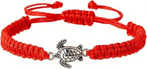 Boho Turtle Charm Bracelets for Women Men Handmade Red Black Adjustable Turtle Bracelets for Women in Kuwait