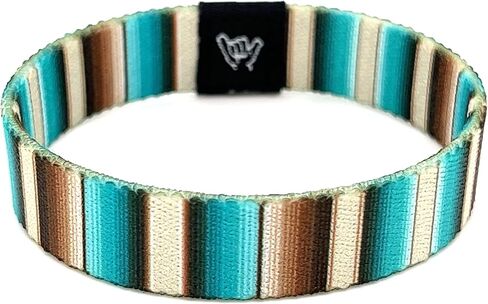 Hang Loose Bands - Southwestern Bracelet for Men, Women & Teens - Comfy Tribal Print and Boho - Western Style Reversible Wristband - Cozumel | Medium: 7.5" (for large wrists) in Saudi Arabia