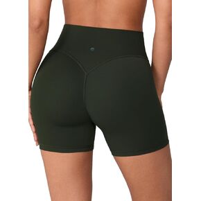 UNISSU Hugluxe No Front Seam Hidden Scrunch Butt Biker Shorts 5" High Waisted Buttery Soft Yoga Booty Workout Shorts in Saudi Arabia