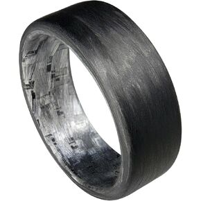 Carbon Fiber Ring with Texalium Interior, Matte Finish, Durable, Scratch Resistant, Waterproof, Sizes 4-16, Custom Band Widths, Made in USA in Saudi Arabia