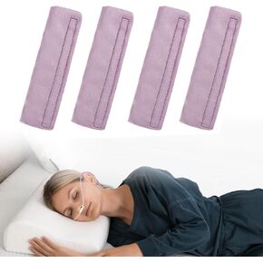 4 Pcs Satin Nasal Oxygen Cannula Covers, Nasal Cannula Ear Cushions, Silky Nasal Cannula Cover Ear and Face Protectors for Oxygen Users to Reduce Red Mark, Skin Protect (Purple) in Saudi Arabia
