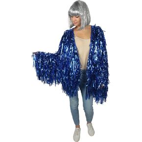 HPO Unisex Festival Carnival Thick Tinsel Jacket with Loose Fit | Extra Dense Tinsel | Multiple Size and Color Options in Saudi Arabia