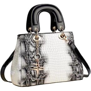 Glossy Evening Genuine Leather Tote for Women Crocodile Texture Top Handle Party Satchel and Wallet Set in Saudi Arabia