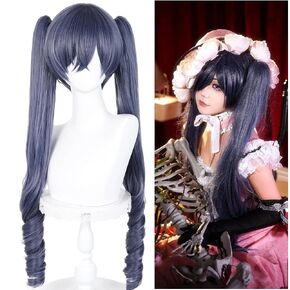Alacos Long Green Anime Wig for Long Mint Cosplay Wig Halloween Costume Party + Cap in Saudi Arabia
