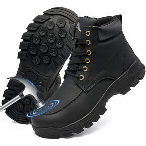 Ecetana Steel Toe Work Boots for Men Waterproof Slip Resistant Comfortable Safety Boot Industrial Construction Shoes in Saudi Arabia