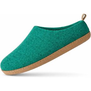 Wool Indoor Slippers - Natural Organic Wool, Genuine Leather Sole, Handmade in Nepal - Cozy, Warm, Soft, Unisex Non-Slip House Shoes for Men & Women - Perfect for Winter Comfort in Saudi Arabia