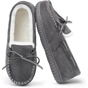 shoeslocker Womens Moccasin Slippers Memory Foam Fuzzy Slipper Indoor Outdoor for Women Comfy House Shoes in Saudi Arabia