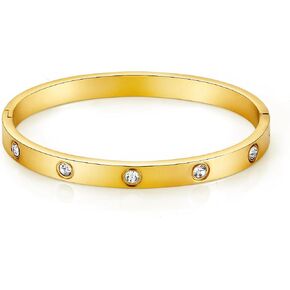 Gold Chain Bangle Bracelets For Women,18K Gold-plated Friendship Love Stainless Steel Jewelry Birthday Gifts Jewelry in Saudi Arabia