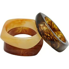 3Pcs Chunky Acrylic Bracelets for Women Large Square Chunky Bangle Bracelet Set Colorful Boho Daily Party Gift Jewelry in Saudi Arabia