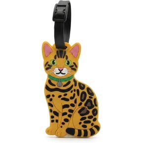 Luggage Tags for Suitcases, Ragdoll Cat Blue-Eyed Silicone Bag ID Tag | Soft silicone name tag with ID card slot for carry-on, backpack, school bag, hotel stays, weekend trips, Ragdoll cat gift in Saudi Arabia