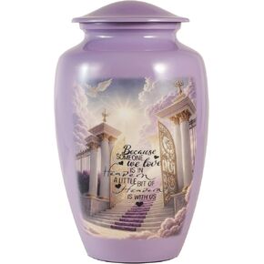 HIGH Street Nautical Urn for Ashes Adult Male Female 10" Cremation Keepsake Urns in Moonlight Path to Heaven Design Burial Urn Large Aluminum (6x6x10 inch_Black) in Saudi Arabia