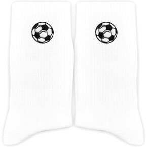 Soccer Ball Embroidered Socks - Comfortable Everyday Pair, Soccer Gifts for Birthday, Christmas, Graduation, World Cup Party.(056) in Saudi Arabia