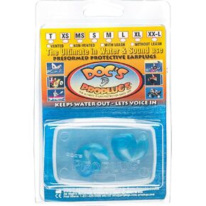 Medium Small – Non-Vented Doc’s Proplugs – Blue – Non-LEASHED – Reusable Earplugs for Swimming, Bathing, Light Industrial Use | Blocks Water, Noise, & Irritation | Includes Case | Made in USA in Kuwait