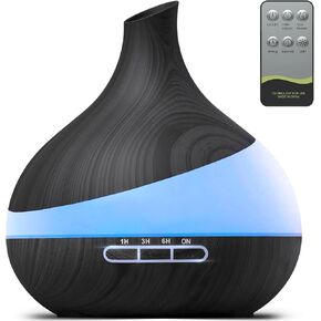HJTHJT 500ML Essential Oil Diffuser: Aroma Diffuser with Remote Control for Hotel Spa Yoga Studio – Humidifier for Bedroom with 14‑Color LED Nightlight for Home Relaxation in Saudi Arabia