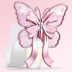 Hohean Wall Fragrance Plug in with Night Light, Compatible with Bath & Body Works Wallflowers Refills, ETL Certified, Purple Butterfly Floral Design, Essential Oil Scent Diffuser for Home, Office in Saudi Arabia