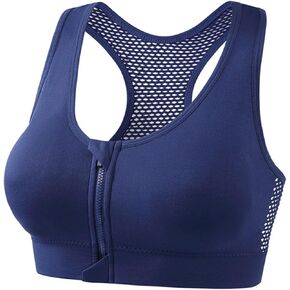 حمالة صدر رياضية للنساء بسحاب أمامي وظهر شبكي لاسلكي مع دعم للتمرين وحمالات صدر للتمرين من Impact Activewear in Kuwait