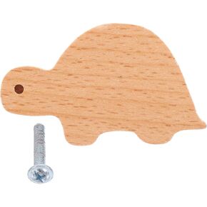 OUNONA Solid Beech Wood Animal Cabinet Knob with Screw, Turtle-Shaped Decorative Dresser Pull Handle for ’ Room Wardrobe and Drawer Furniture, Household Wood Pulls for Nursery and ’s in Kuwait