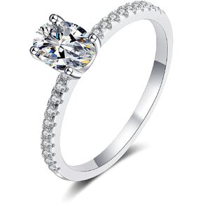 1/2 Carat Oval Cut Engagement Rings for Women in 14K Gold | Wedding Diamond Ring(D-color,VVS1) in Kuwait