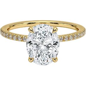 1-5 CT Oval Cut IGI Certified Lab Grown Diamond Ring 10K 14K 18K Solid Gold Hidden Halo Accented Lab Grown Diamond Engagement Ring Christmas gift for Women (E-F Color, VVS2 Clarity) in Saudi Arabia